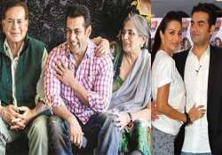 Salman Khan with his parents, Arbaaz Khan with Malaika Arora