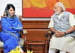 Mehbooba Mufti and Narendra Modi