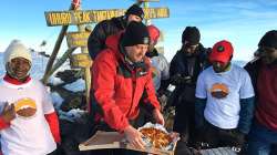 Highest altitude pizza delivery on land