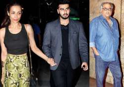 Malaika Arora with Arjun Kapoor, Boney Kapoor