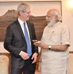 PM Modi with Tim Cook