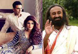 Akshay, Twinkle and Sri Sri Ravi Shankar