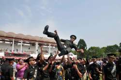 Cadets including 45 from six friendly countries celebrating