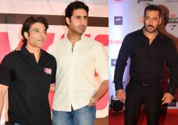 Uday Chopra with Abhishek Bachchan, Salman Khan