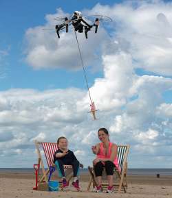 Ice cream drone tested at the beach