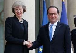 Theresa May and Francois Hollande