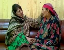 CM Mehbooba Mufti with a Kashmiri mother.