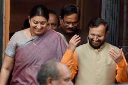 Smriti Irani and Prakash Javadekar