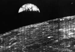 The first image of the Earth from the Moon, taken on August 23, 1966