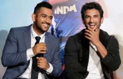 Mahendra Singh Dhoni with Sushant Singh Rajput