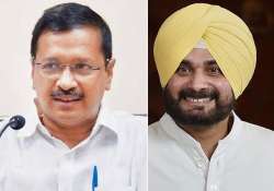 Arvind Kejriwal and Navjot Singh Sindhu 