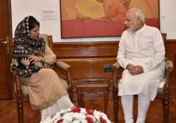 Mehbooba Mufti and PM Narendra Modi