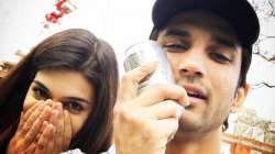 Siushant and Kriti during the filming of 'Raabta'