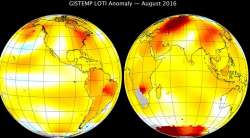 Earth witnesses hottest August 2016 