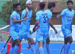 ndian men’s U-18 hockey team after win against Oman on September 25 