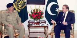 Nawaz Sharif with Pak Army chief