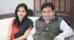 Sandeep Kumar with his wife Ritu