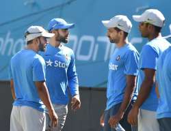 Team India at practice session ahead of first ODI against NZ