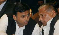 Akhilesh yadav with Mulayam Singh Yadav