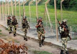 File pic - BSF jawans on foor patrolling along IB