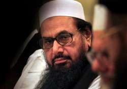 File pic - Pak-based terrorist Hafiz Saeed at an event.