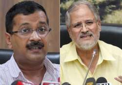 File pic of CM Kejriwal and LG Najeeb Jung.