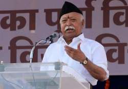 Mohan Bhagwat addressing RSS volunteers in Nagpur 