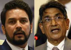 File pic of Anurag Thakur and Justice Lodha