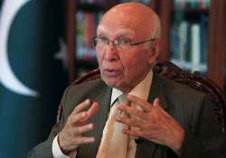 File pic of top Pak diplomat Sartaj Aziz