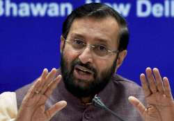 File pic - Union Minister Prakash Javedkar speaks to media in New Delhi