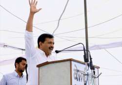 Arvind Kejriwal addressing a public rally at Dhuri in Sangrur district 