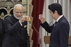 PM Modi with Shinzo Abe