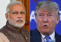 File pic of Narendra Modi and Donald Trump 