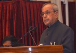 File pic - President Pranab Mukherjee speaks at an event in New Delhi 