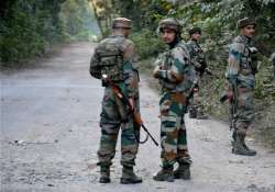 File pic - Security forces on foot patrolling in Kashmir 