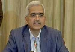 Economic Affairs Secretary Shaktikanta Das speaks to media in Delhi