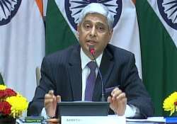 MEA spokesperson Vikas Swarup addressing media in New Delhi 