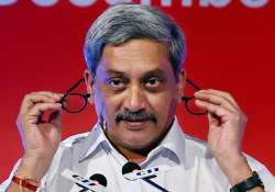 Manohar Parrikar speaks at an event in New Delhi 