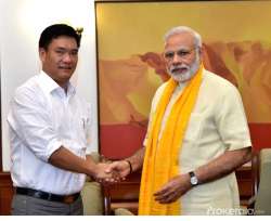 Pema Khandu with PM Modi