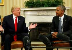 File pic - Donald Trump and Barack Obama 