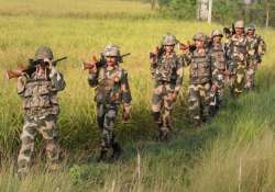 File pic - Jawans during foot patrolling 