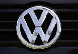 File photo: A Volkswagen logo is seen on car offered for sale