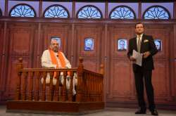 IndiaTV Editor-in-chief Rajat Sharma with Amit Shah