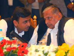 File pic of Akhilesh Yadav and Mulayam Singh Yadav 