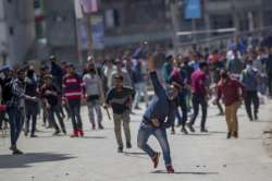 Kashmiri stone pelters