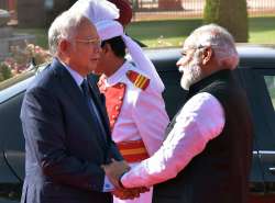 PM Modi welcomes Malaysian PM Najib Razak 