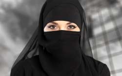 Woman in niqab