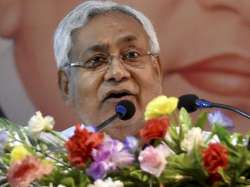 Nitish Kumar addressing a function on 126th birth anniversary of Dr BR Ambedkar