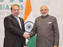 File pic of Nawaz Sharif and Narendra Modi 