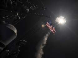 US blasted a Syrian air base with a barrage of cruise missiles 